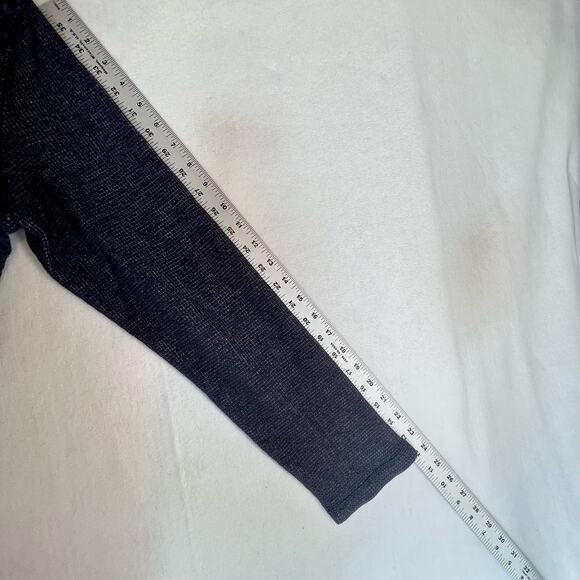 Style & Co Sport Lightweight Hoodie Woman's L Heathered Blue Grey Knit & Waffle - Picture 11 of 13